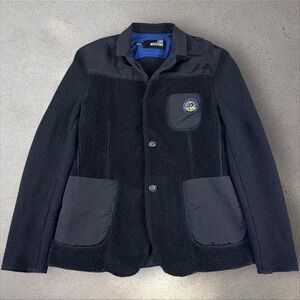 Love Moschino Sherpa‎ Knit Blazer Jacket Rocky Mountain Rock Patch Sz US 40